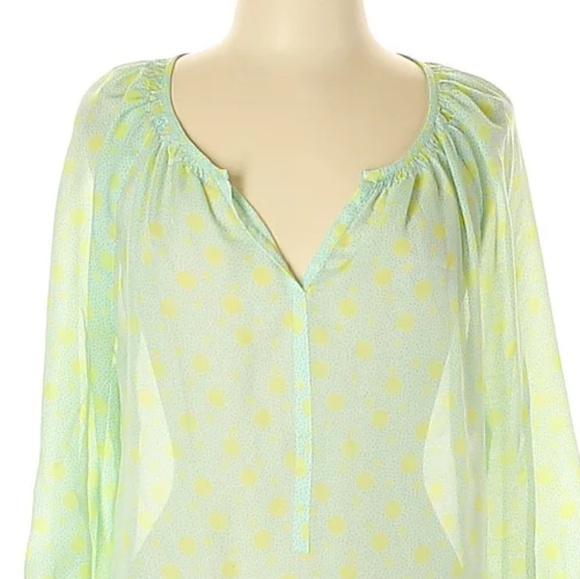 • {LOFT} Green 3/4 Sleeve Top - Picture 3 of 8